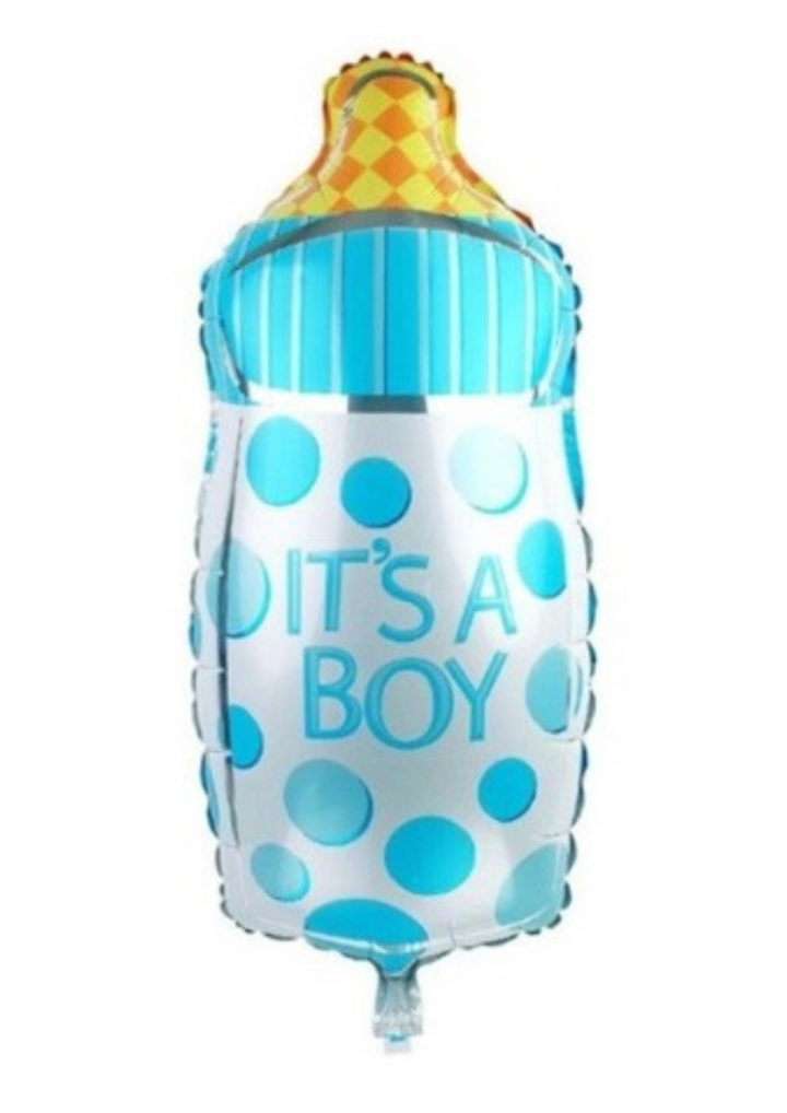 Balon foliowy butelka It's a Boy błękitna